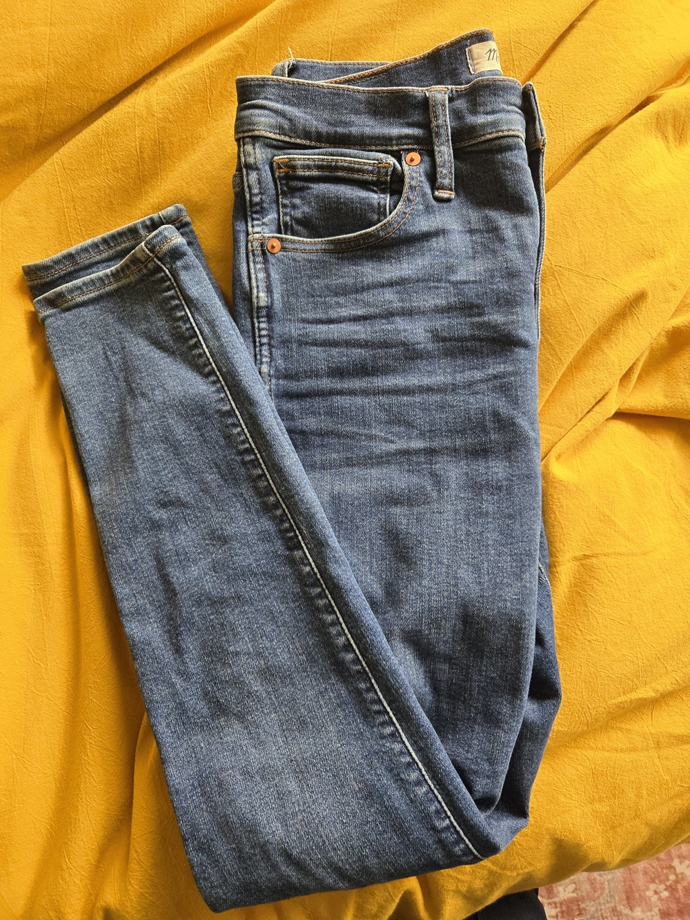 Madewell Medium Wash Denim Jeans High Rise Skinny Size 28 - Picture 6 of 7